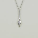 18ct White Gold 0.24ct Diamond Drop Pendant