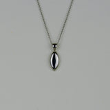 9ct White Gold Simple Marquise Pendant