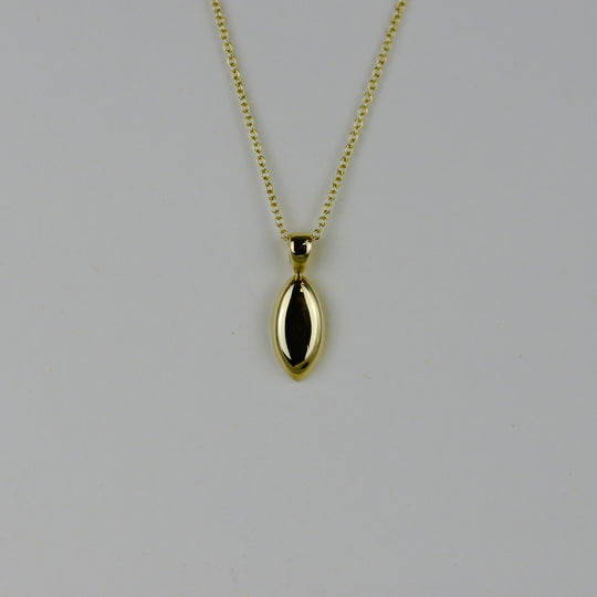 9ct Yellow Gold Simple Marquise Pendant