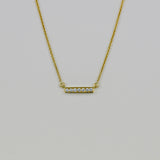 18ct Yellow Gold 0.14ct Round Brilliant Diamond Bar Necklet