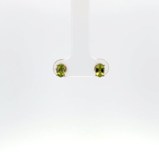 9ct Yellow Gold 0.84ct Oval Peridot Earrings
