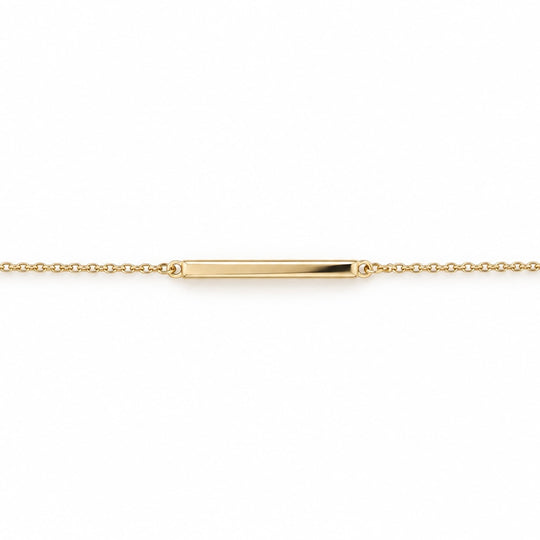 9ct Yellow Gold Square Bar Bracelet