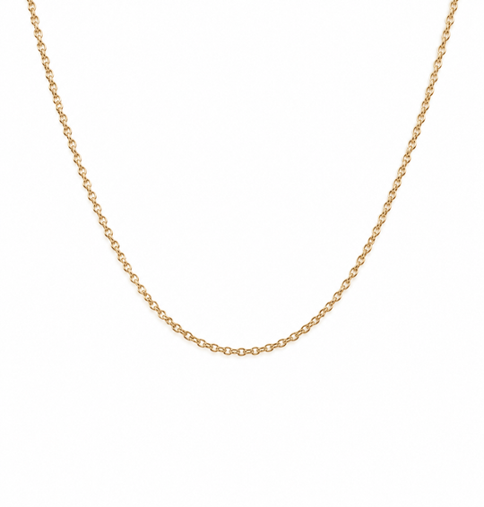 9ct Yellow Gold Round Wire Trace Link Chain