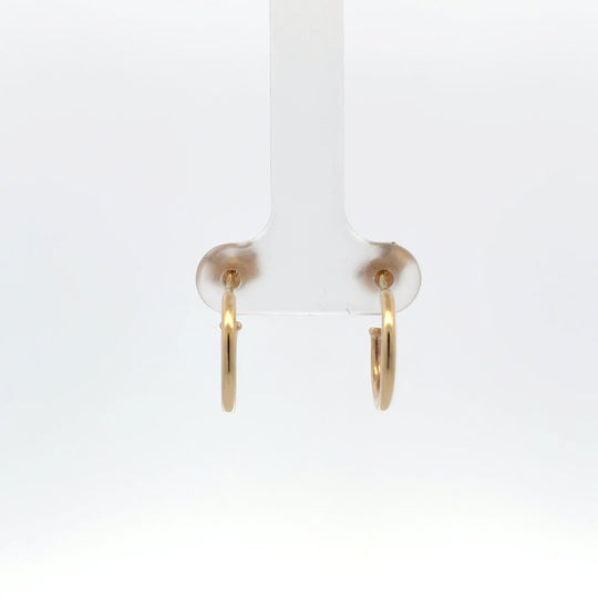 9ct Yellow Gold 3/4 Hoop Earrings - Small