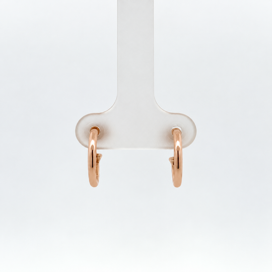 9ct Rose Gold 3/4 Hoop Earrings - Small
