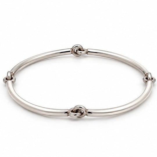 9ct White Gold 4 Link Bracelet
