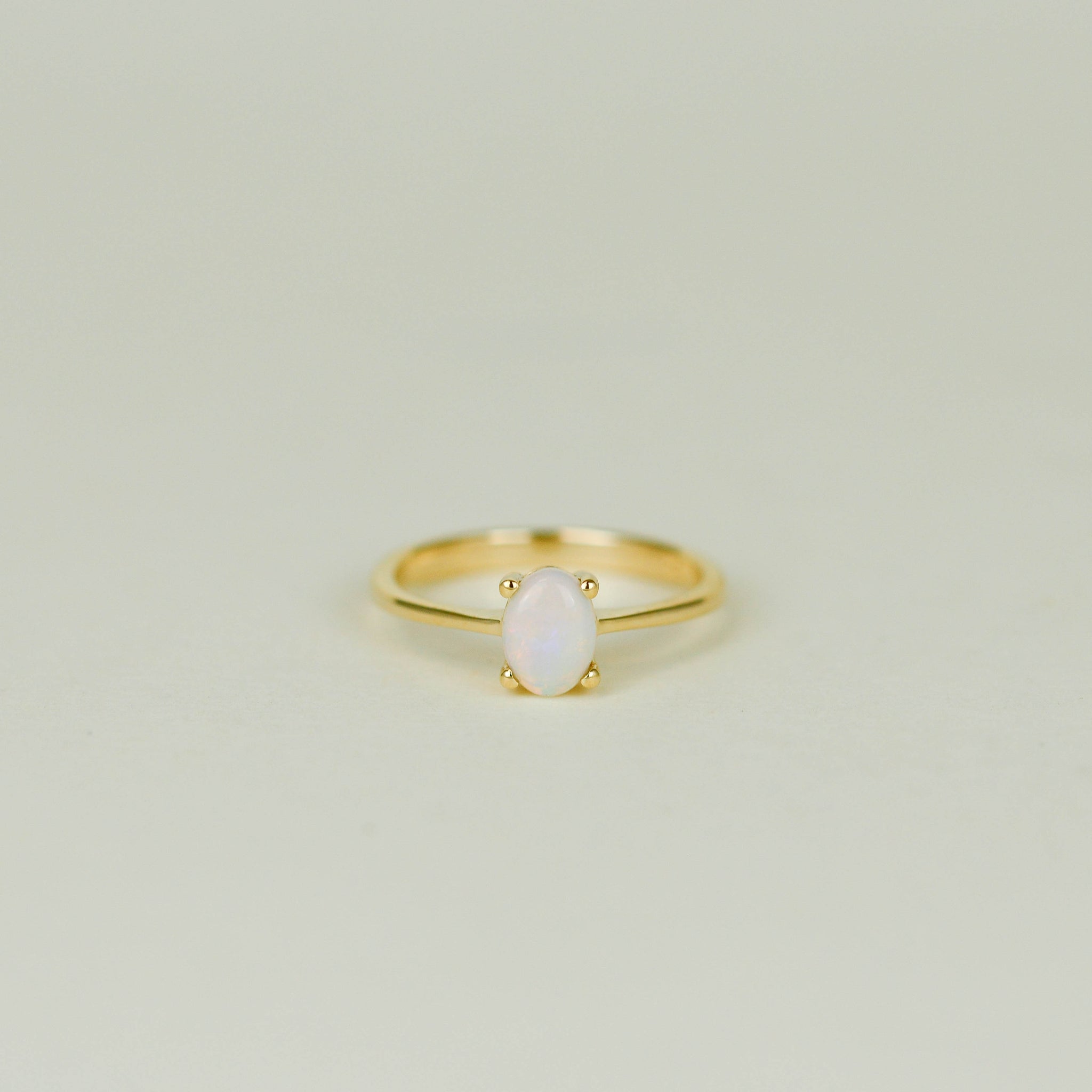 9ct Yellow Gold 0.44ct Oval Opal Ring