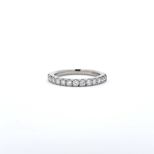 Platinum 0.59ct Round Brilliant Diamond Half Eternity Ring