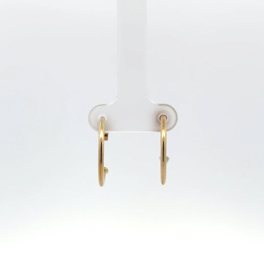 9ct Yellow Gold 3/4 Hoop Earrings - Large