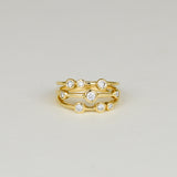 18ct Yellow Gold 0.33ct Round Scattered Diamond Dress Ring