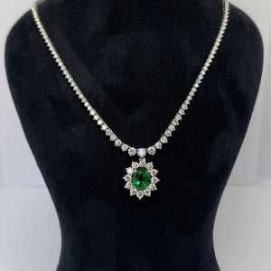 Emerald and Diamond Necklace
