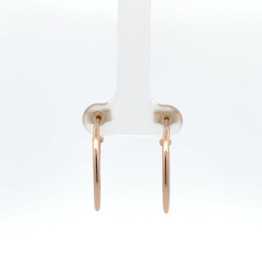 9ct Rose Gold 3/4 Hoop Earrings - Large