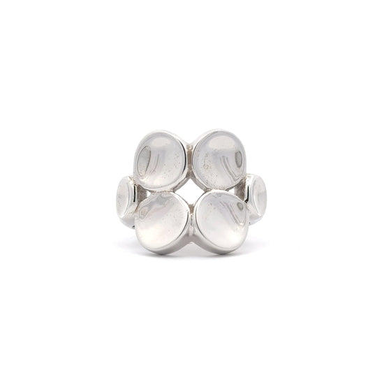 9ct White Gold Bubble Ring