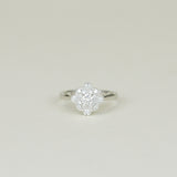 Platinum 0.45ct Round Brilliant Cut Diamond Cluster Ring