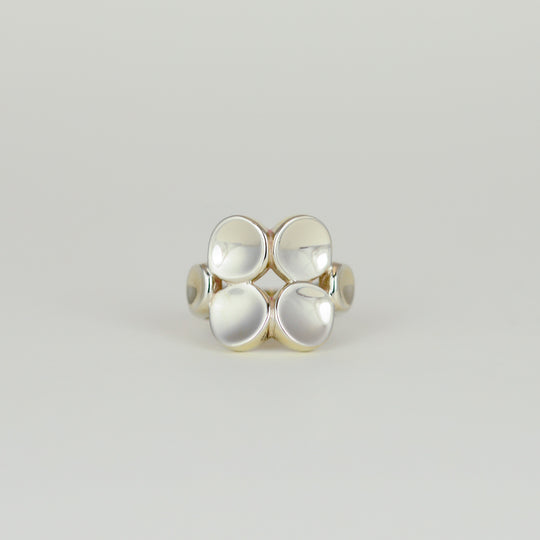 9ct White Gold Bubble Ring