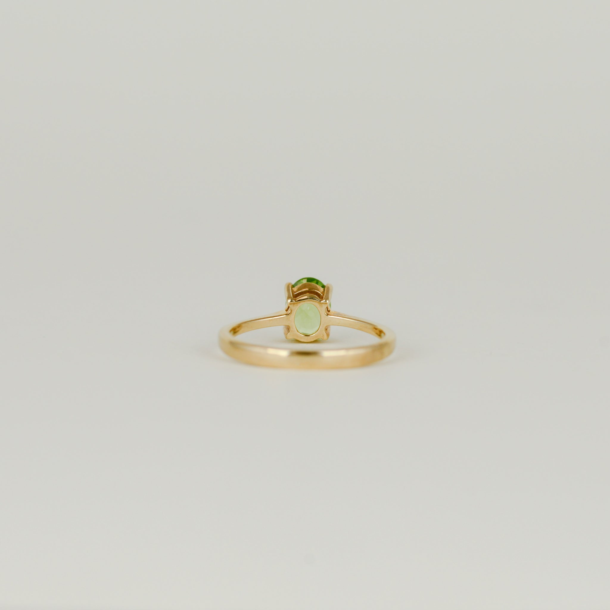 9ct Yellow Gold 0.74ct Oval Peridot Solitaire Ring