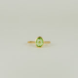 9ct Yellow Gold 1.51ct Oval Peridot Solitaire Ring