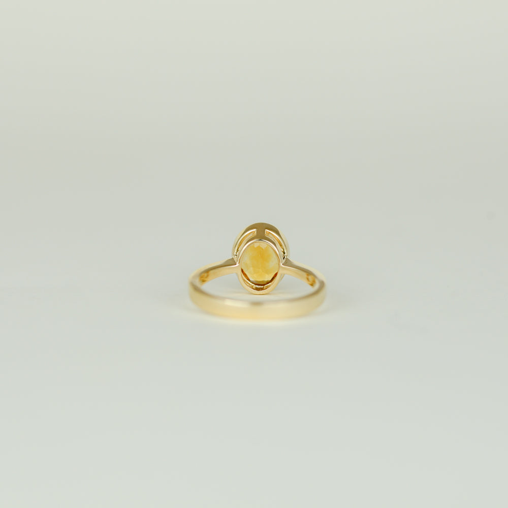 9ct Yellow Gold 1.44ct Oval Citrine Ring