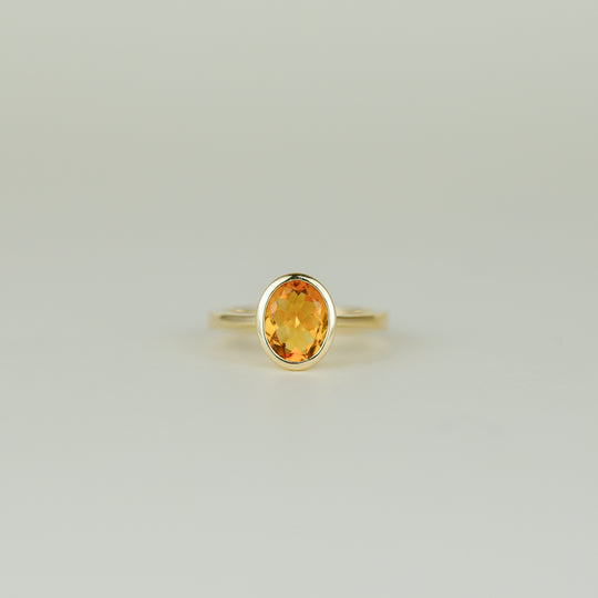 9ct Yellow Gold 1.44ct Oval Citrine Ring