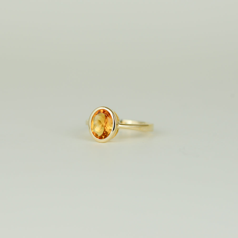 9ct Yellow Gold 1.44ct Oval Citrine Ring