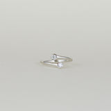 Platinum 0.18ct Round Diamond Open Torque Ring