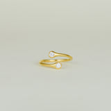 18ct Yellow Gold 0.19ct Round Diamond Open Torque Ring