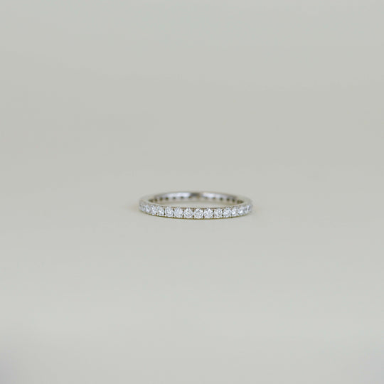 Platinum 0.72ct Castle Set Diamond Full Eternity Ring