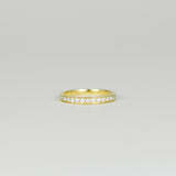 18ct Yellow Gold 0.35ct Pavé Half-Eternity Ring