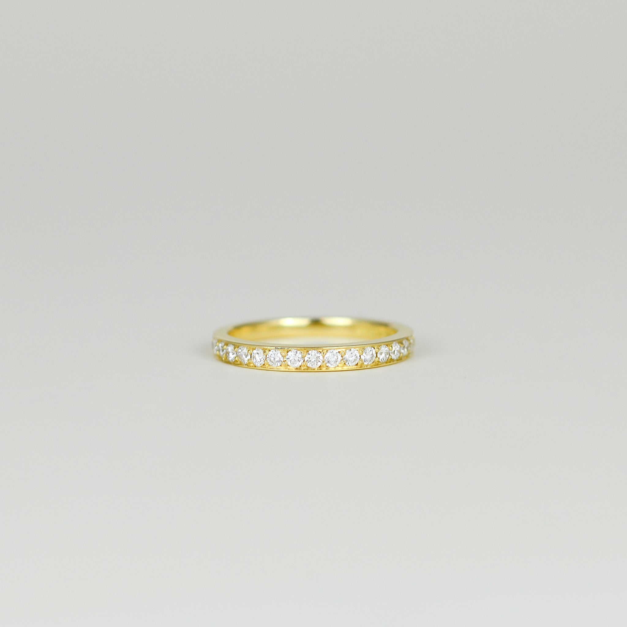 18ct Yellow Gold 0.35ct Pavé Half-Eternity Ring