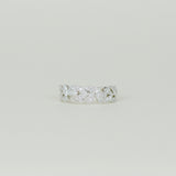 Platinum 0.22ct Diamond Leaf Motif Half Eternity Ring