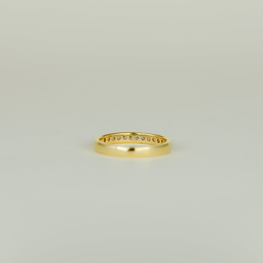 18ct Yellow Gold 0.34ct Diamond Channel Set Half Eternity Ring