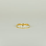 18ct Yellow Gold 0.77ct Round Diamond Channel Set Half Eternity Ring