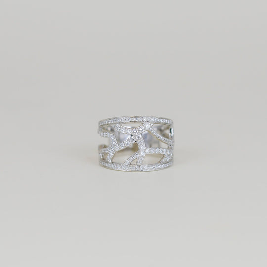 18ct White Gold 0.78ct Pavé Set Diamond Dress Ring