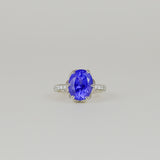 18ct White Gold 5.50ct Tanzanite and Diamond Dress Ring