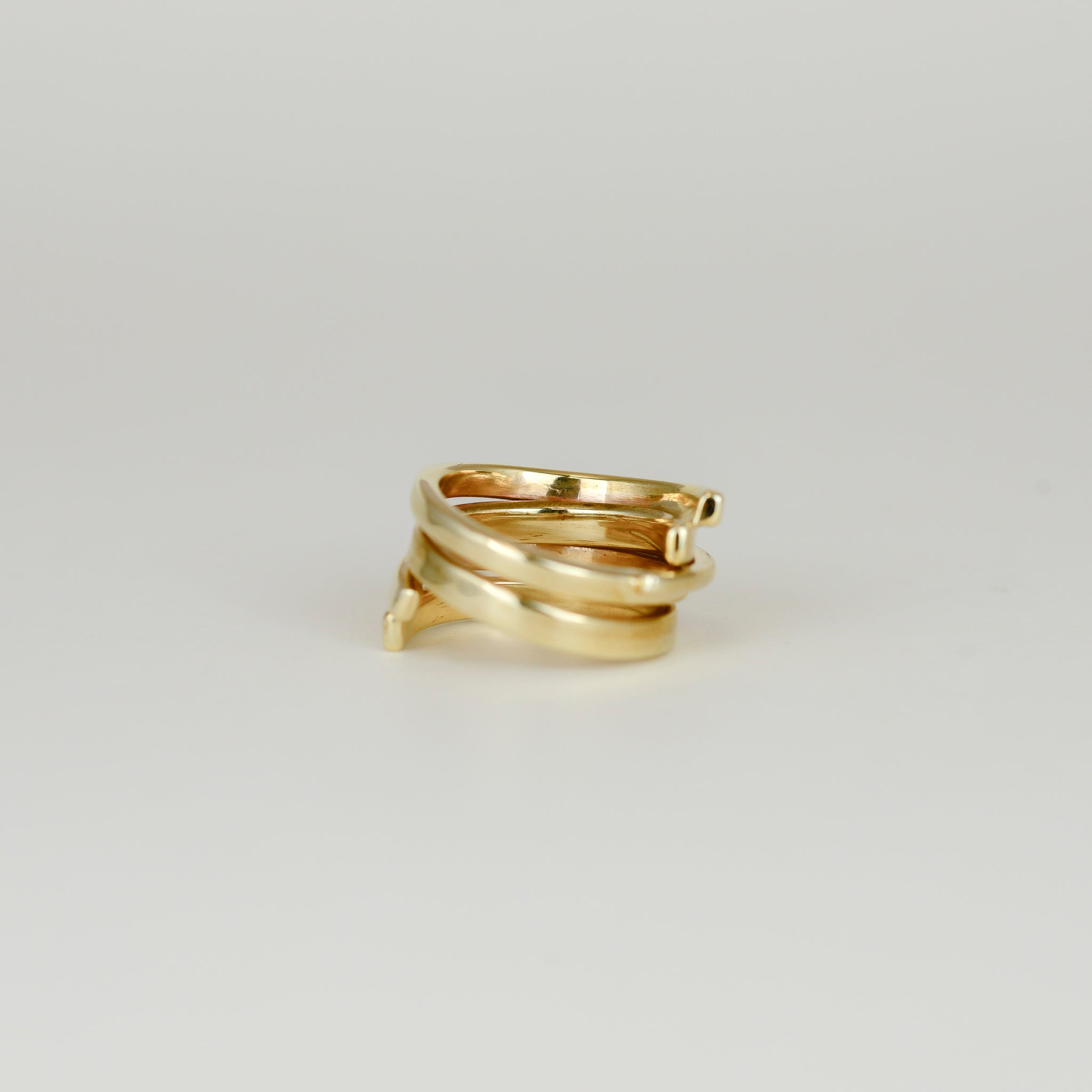 9ct Yellow Gold 5 Row Coil Ring