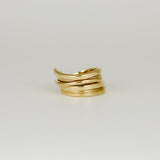 9ct Yellow Gold 5 Row Coil Ring