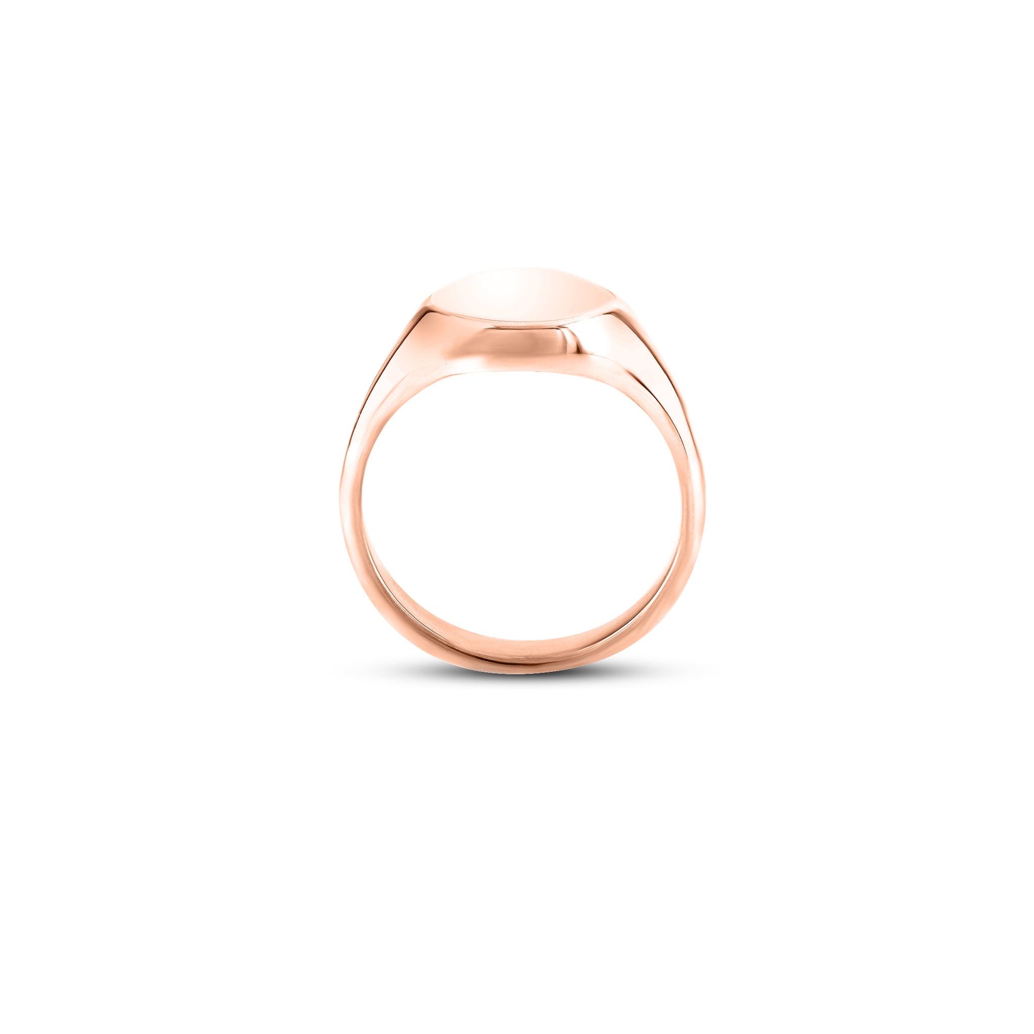 18ct Rose Gold 13 x 11mm Oval Signet Ring