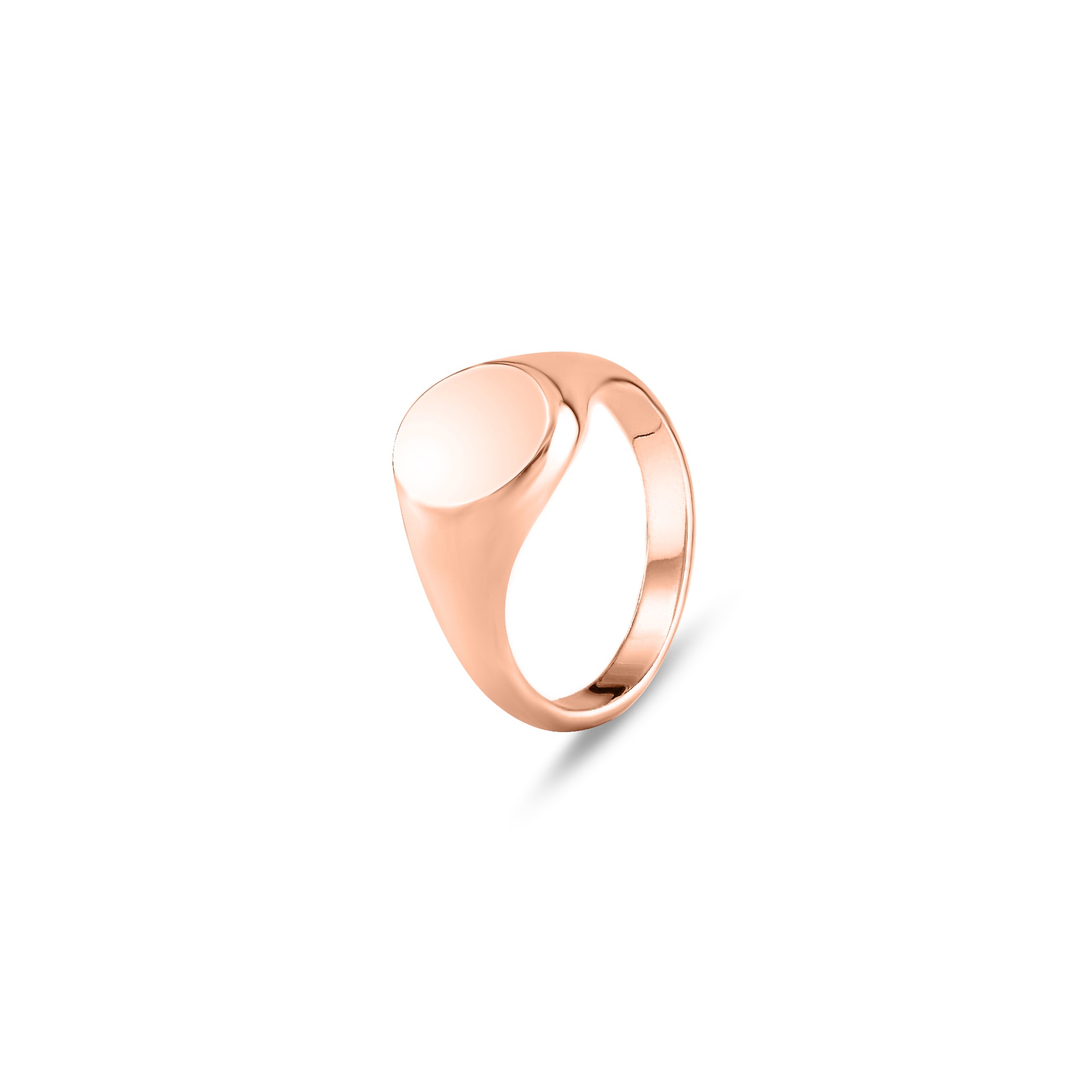 18ct Rose Gold 11 x 9mm Oval Signet Ring