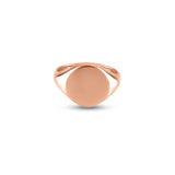 18ct Rose Gold 13mm Round Signet Ring