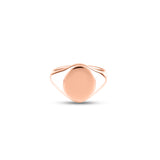 18ct Rose Gold 14 x 12mm Oval Signet Ring