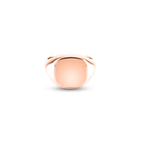 18ct Rose Gold 14 x 13mm Cushion Signet Ring