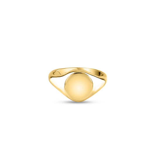 18ct Yellow Gold 11 x 9mm Oval Signet Ring
