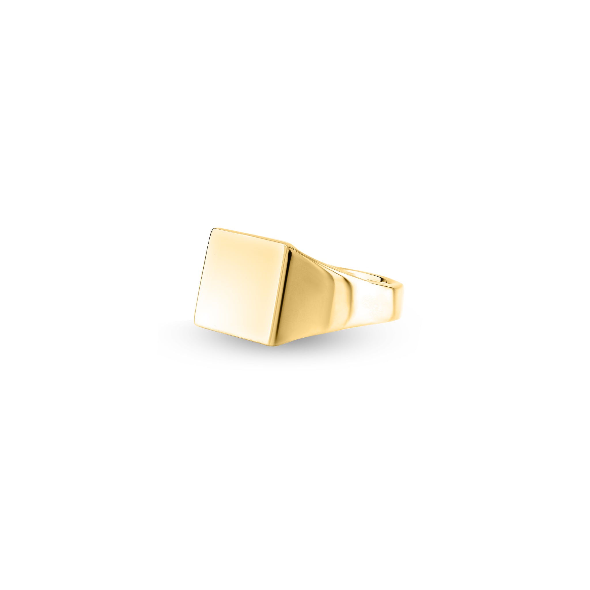 18ct Yellow Gold 12 x 12mm Square Signet Ring