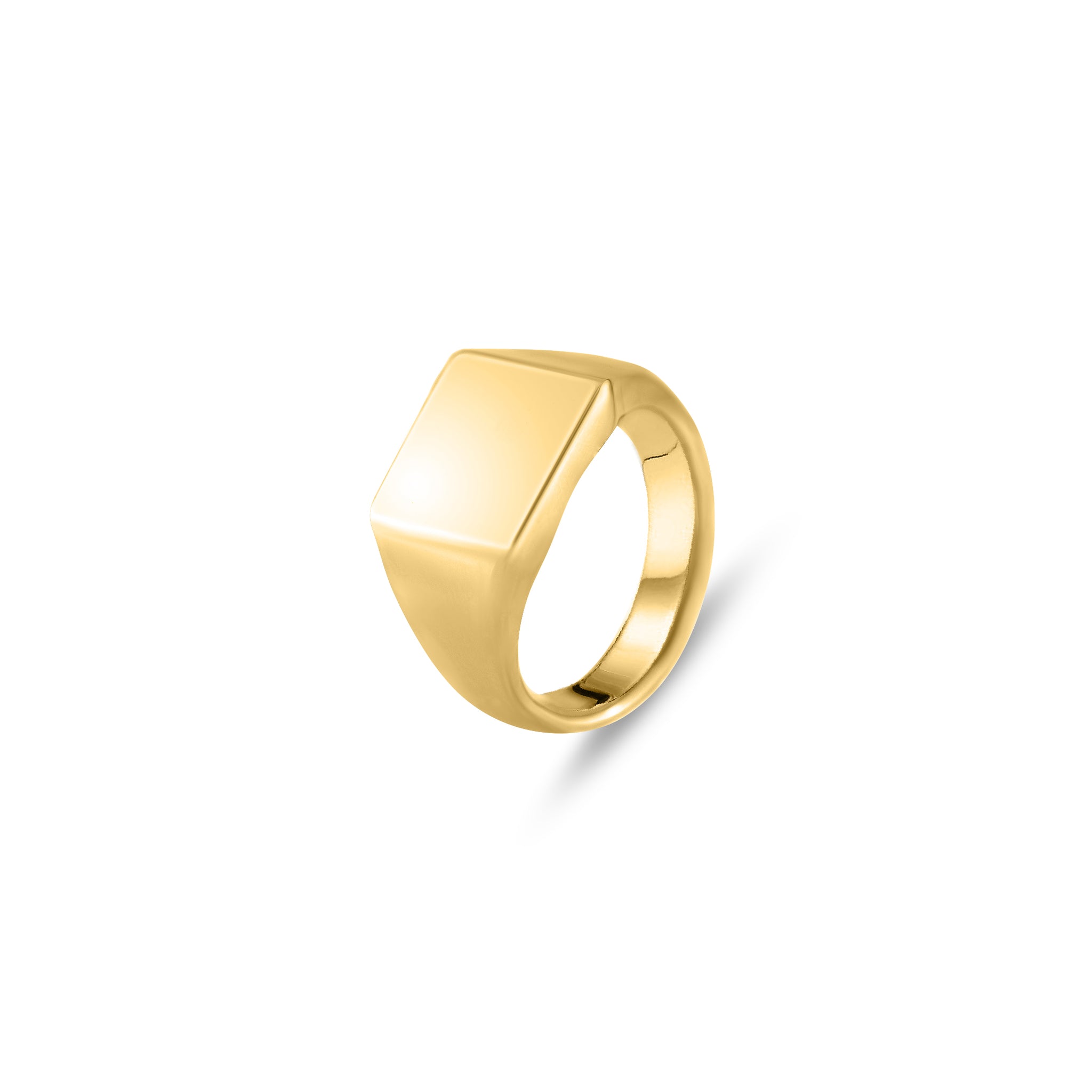 18ct Yellow Gold 12 x 12mm Square Signet Ring