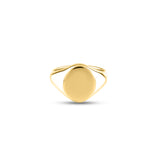 18ct Yellow Gold 14 x 12mm Oval Signet Ring