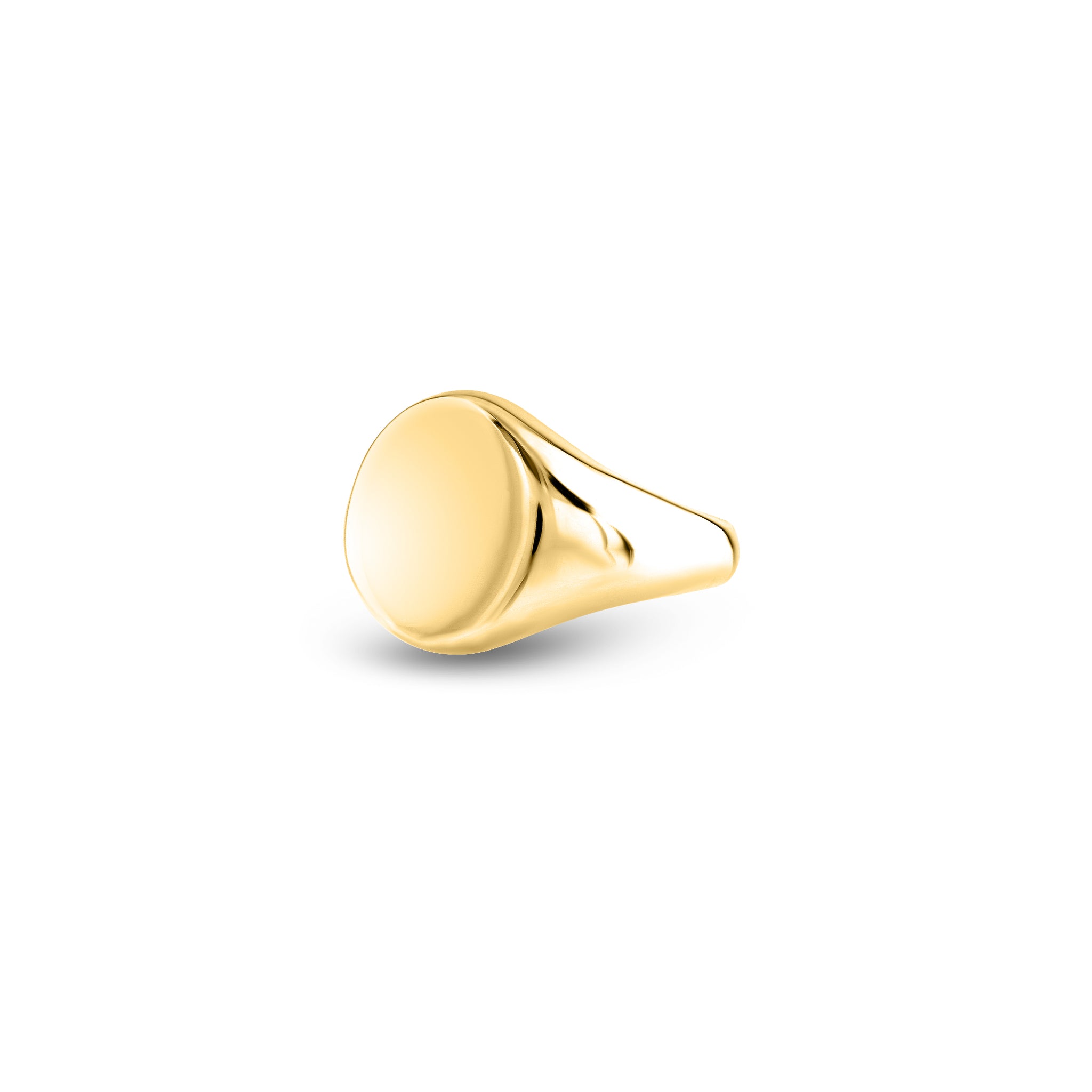 18ct Yellow Gold 14 x 12mm Oval Signet Ring