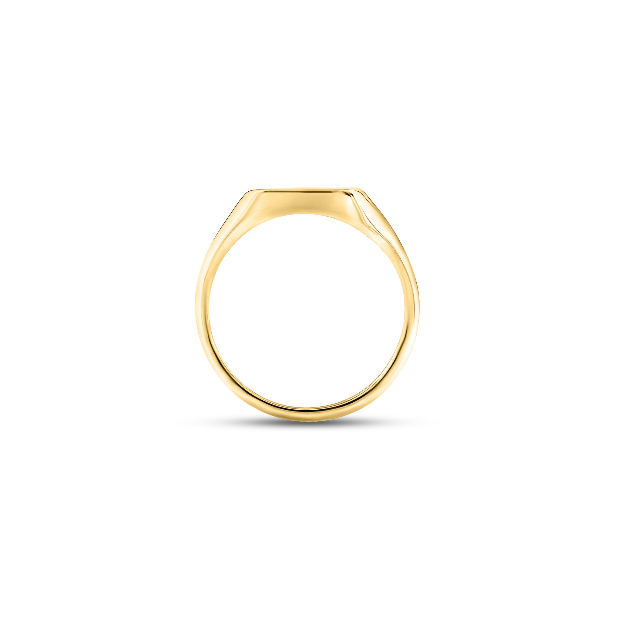 18ct Yellow Gold 14 x 12mm Oval Signet Ring