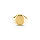 18ct Yellow Gold 16 x 13mm Oval Signet Ring