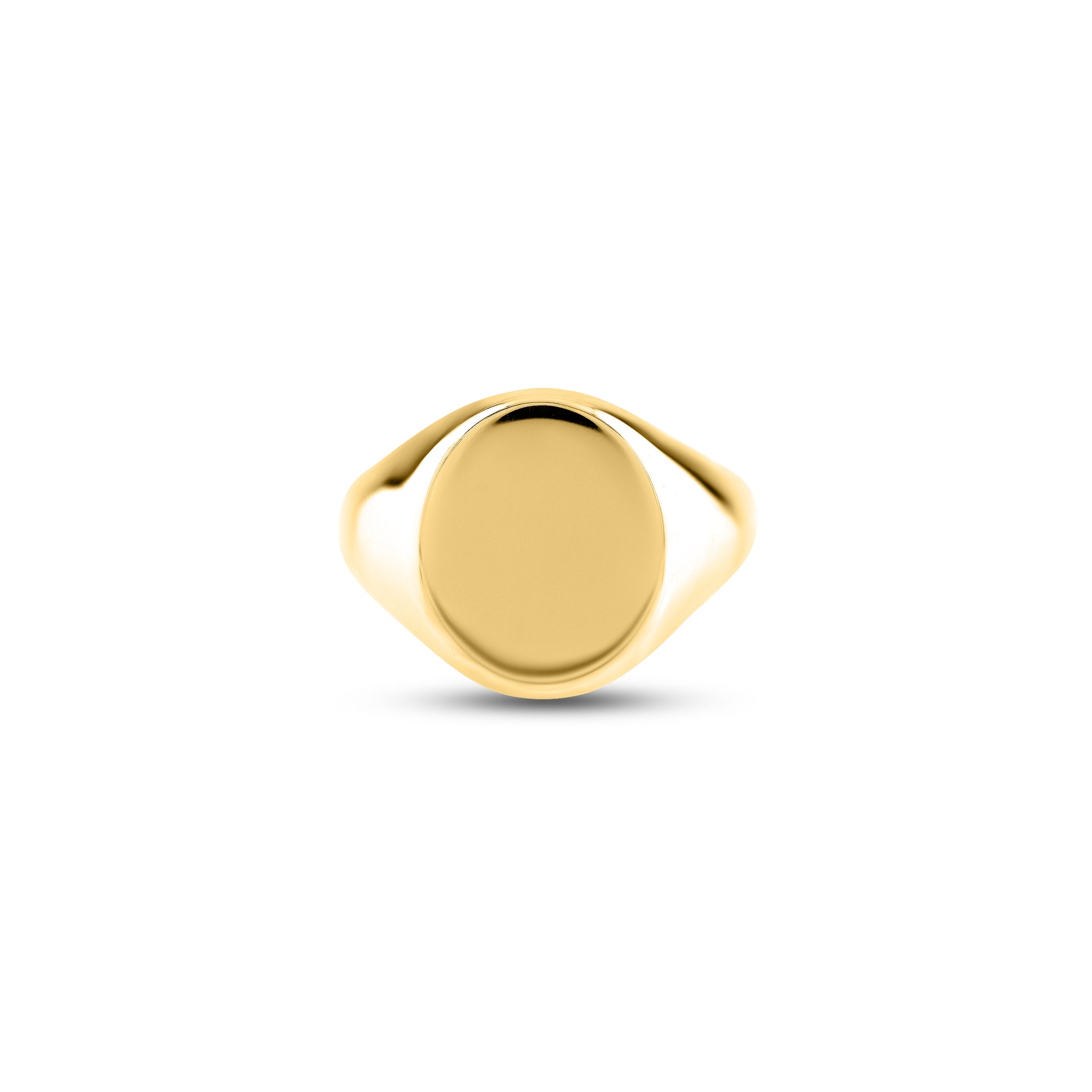 18ct Yellow Gold 16 x 13mm Oval Signet Ring