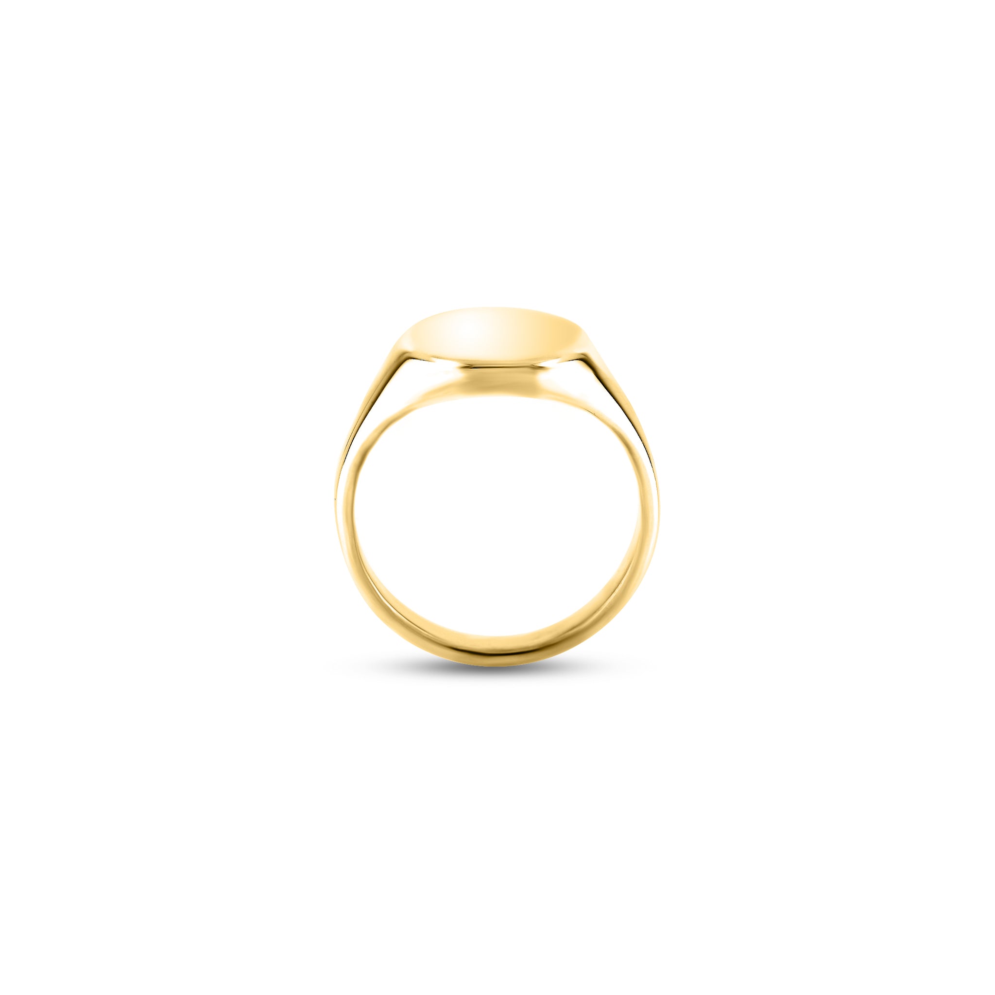 18ct Yellow Gold 16 x 13mm Oval Signet Ring